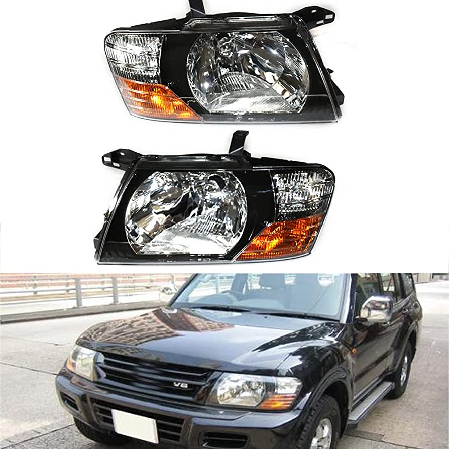 Amazon.com: TBVECHI 1 Pair Headlight Head Lamp For Mitsubishi Pajero  Montero 2000-2006 Driver & Passenger Side : Automotive