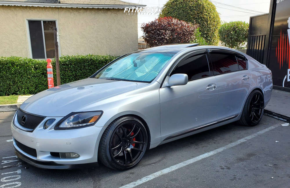 2006 Lexus GS430 4dr Sedan (4.3L 8cyl 6A) with 19x9.5 Vordoven Forme 9 and  Pirelli 245x35 on Coilovers | 868134 | Fitment Industries