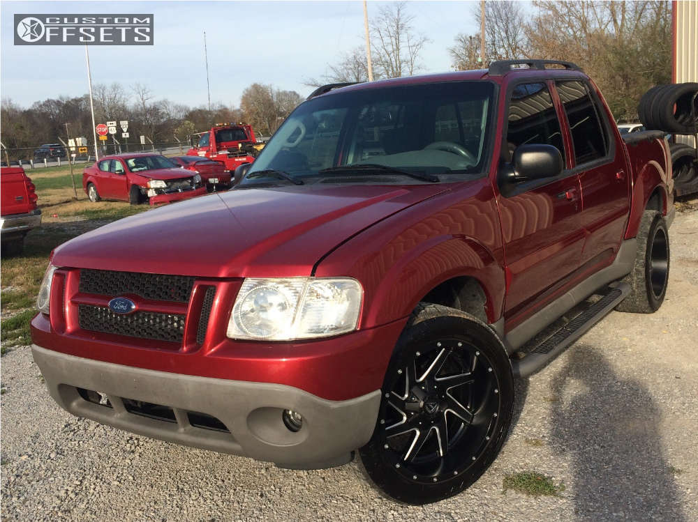2003 Ford Explorer Sport Trac with 20x10 -18 Fuel Renegade and 265/50R20  Nitto Terra Grappler G2 and Stock | Custom Offsets