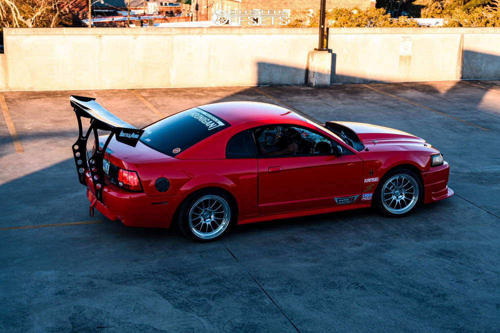 2002 Ford Mustang with 18x9 12 Kansei Corsa and 225/45R18 Otani Kc2000 and  Coilovers | Custom Offsets