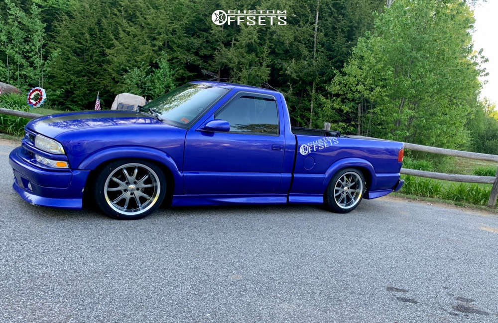 2001 Chevrolet S10 with 18x8.5 -6 Vision Torque and 215/45R18 Achilles Atr  Sport and Lowered 3F / 5R | Custom Offsets