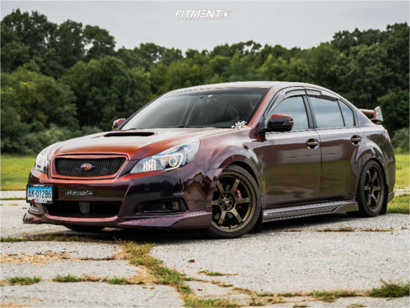 2012 Subaru Legacy 3.6R Limited with 18x9.5 Gram Lights 57dr and Michelin  255x35 on Coilovers | 2018497 | Fitment Industries