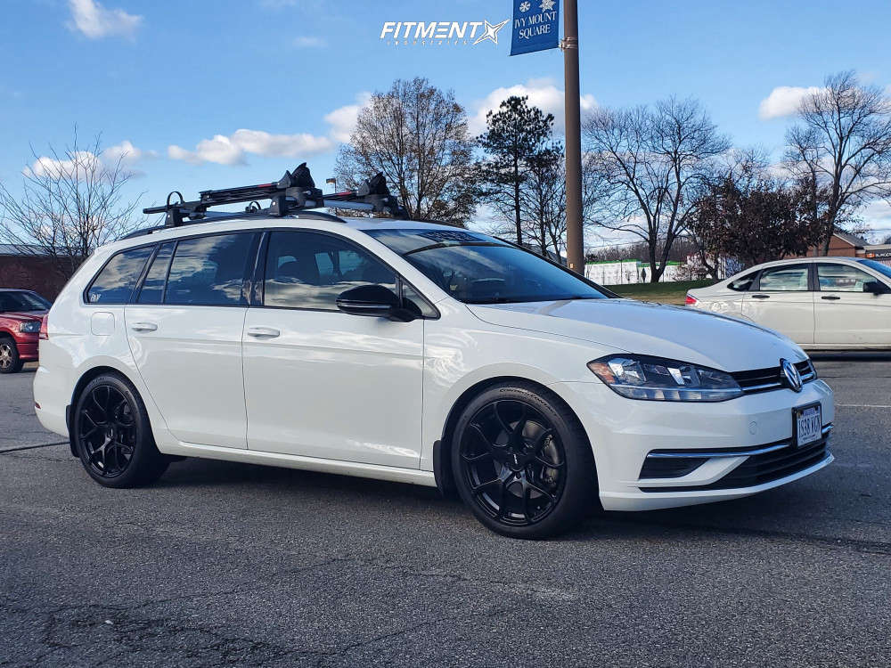 2018 Volkswagen Golf SportWagen S with 18x8.5 APR A01 and Continental  235x40 on Lowering Springs | 1406771 | Fitment Industries