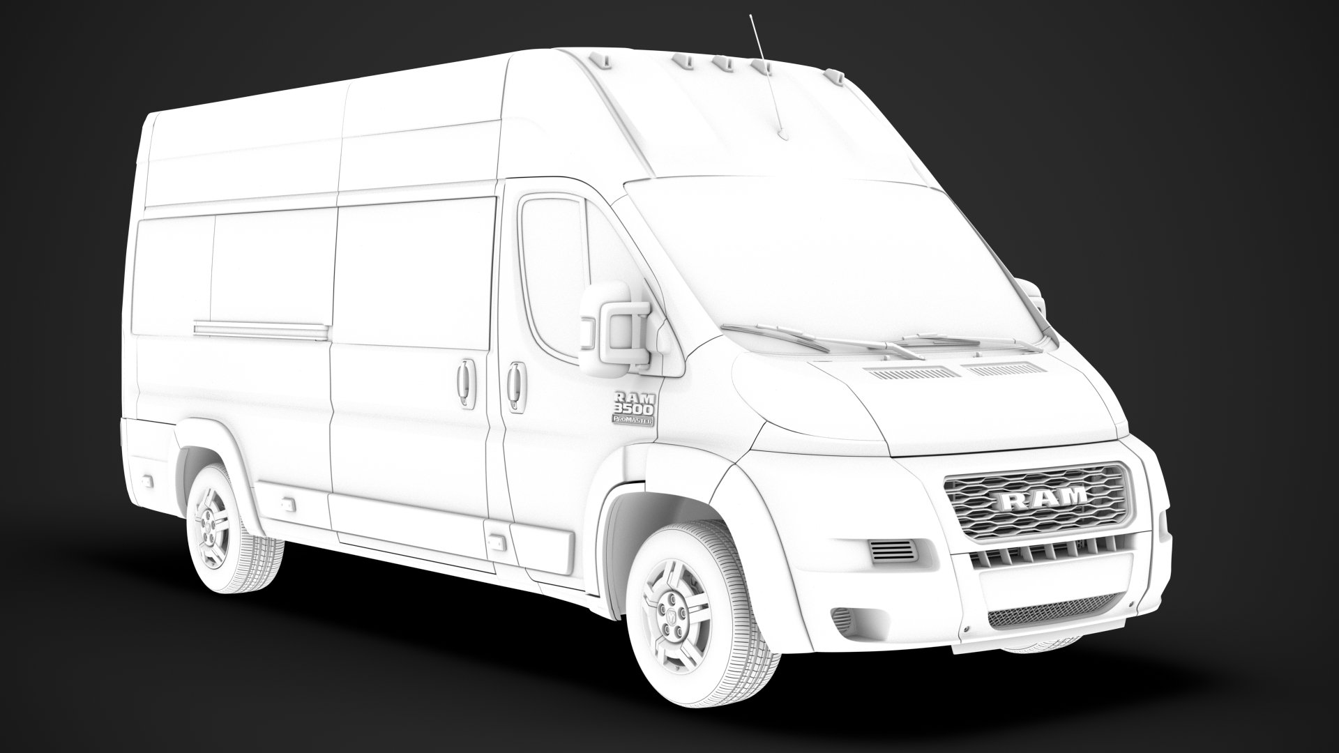 Ram Promaster Window Van 3500 H3 159WB EXT 2020 - 3D Model by Creator 3D