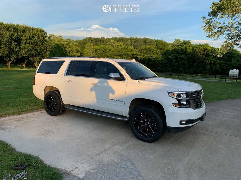2016 Chevrolet Suburban with 20x10 -19 Ballistic Rage and 33/12.5R20 Radar  Renegade A/t 5 and Leveling Kit | Custom Offsets
