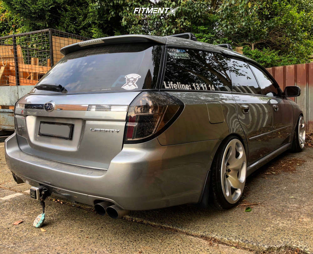2007 Subaru Legacy GT spec.B with 18x9.5 WatercooledIND Cc10 and Achilles  215x30 on Coilovers | 1646223 | Fitment Industries
