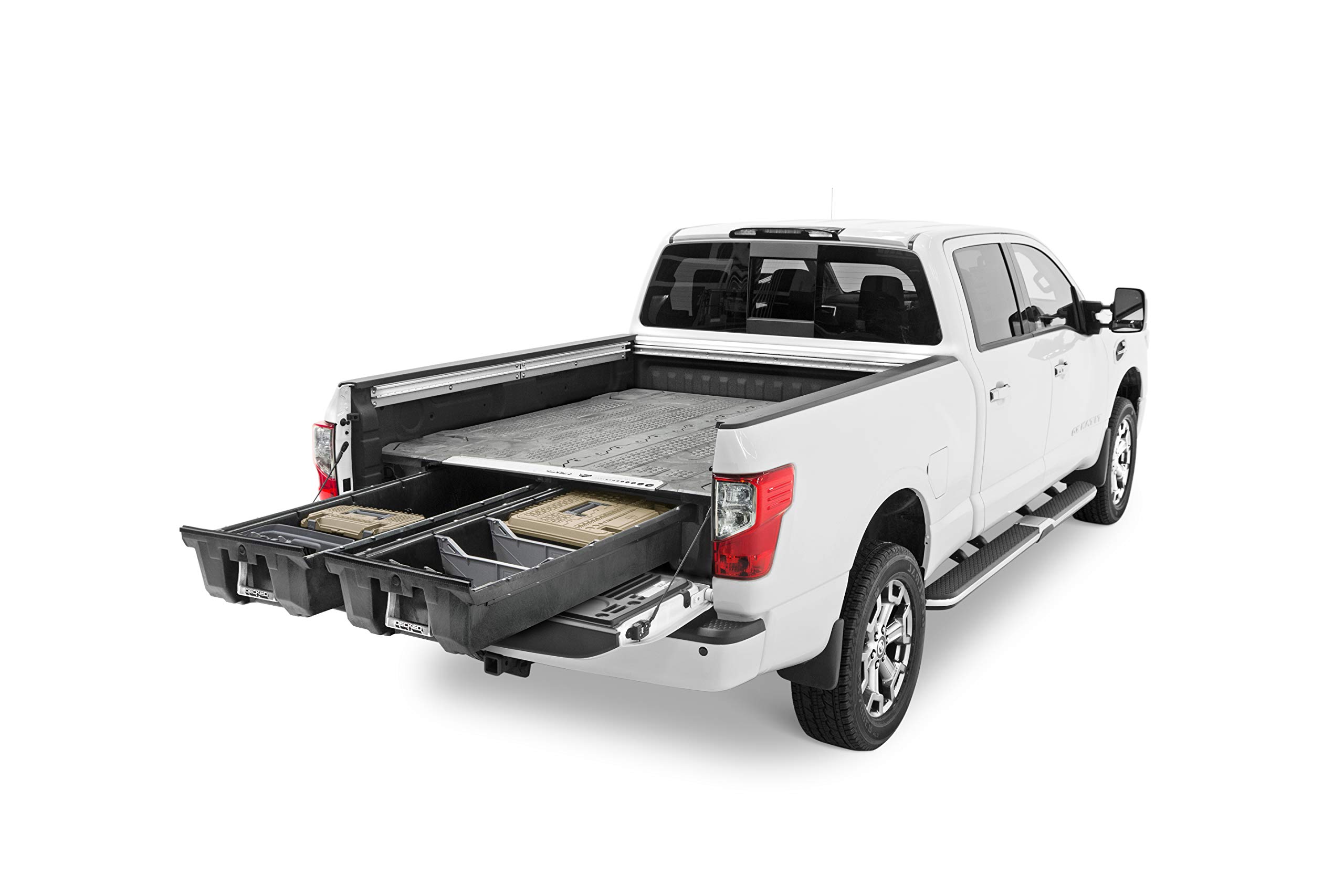 Amazon.com: DECKED Pickup Truck Storage System for Nissan Titan (2004-2015)  5' 7" Bed Length Includes System Accessories : Automotive