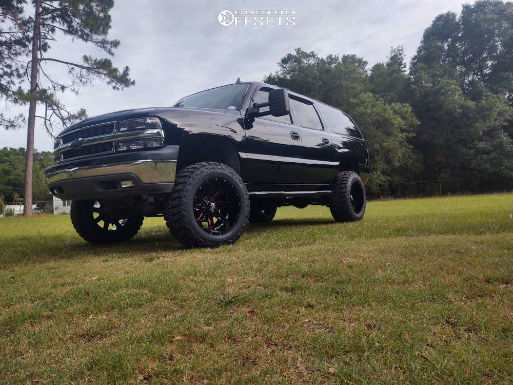 2006 Chevrolet Suburban 1500 with 20x12 -44 Ballistic Rage and 35/12.5R20  Federal Couragia Mt and Suspension Lift 8" | Custom Offsets