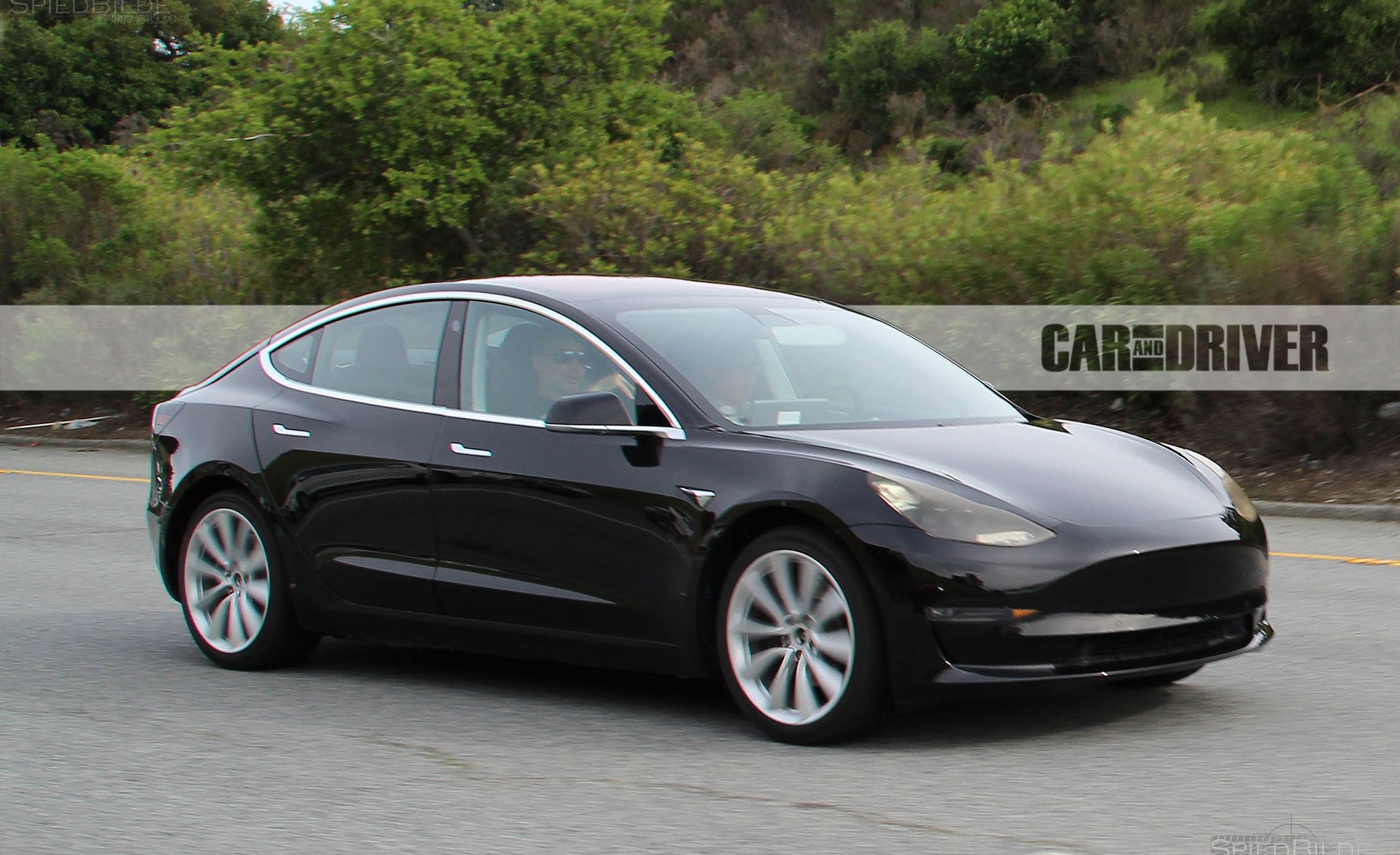 Spied: 2017 Tesla Model 3 Electric Vehicle | News | Car and Driver