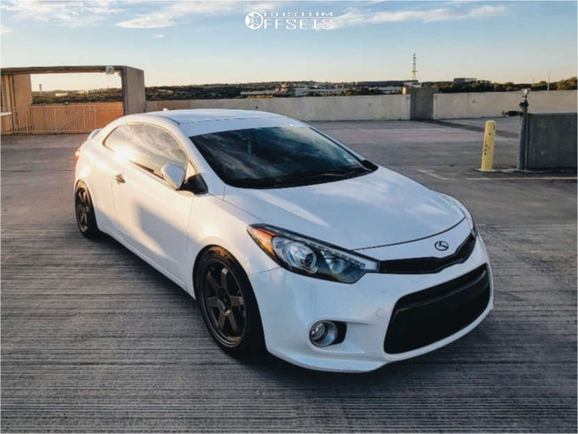 2016 Kia Forte Koup with 18x8 35 AVID1 AV6 and 215/45R18 Nexen N Fera Au7  and Coilovers | Custom Offsets