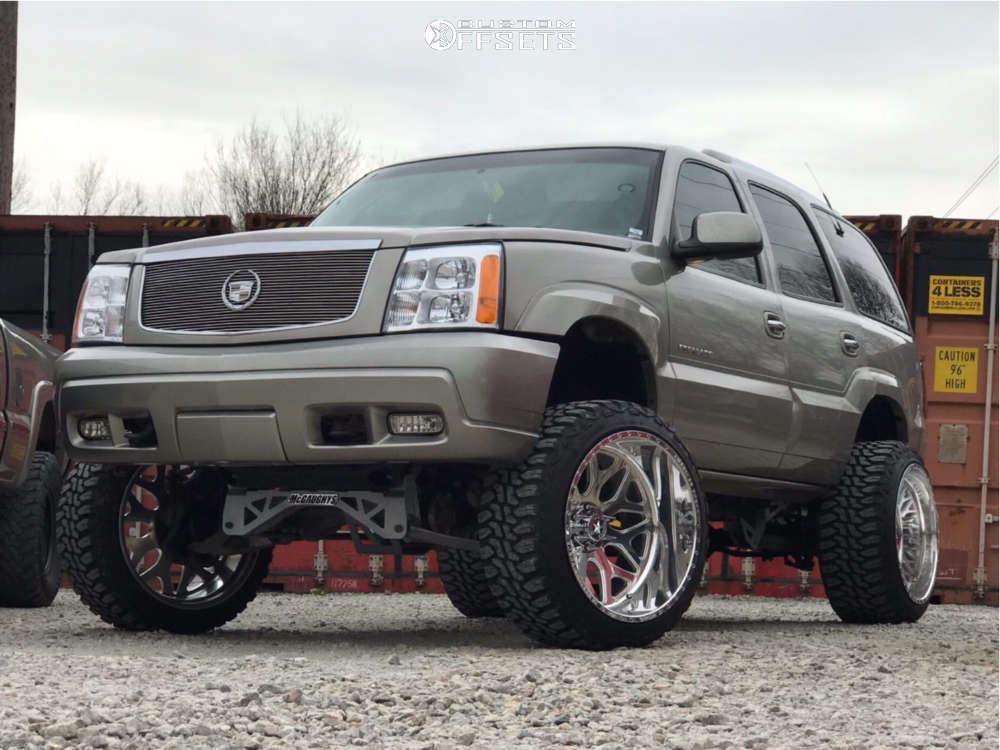 2002 Cadillac Escalade with 24x14 -90 American Force Sprint Cc and  35/12.5R24 Haida Mud Champ and Suspension Lift 7" | Custom Offsets
