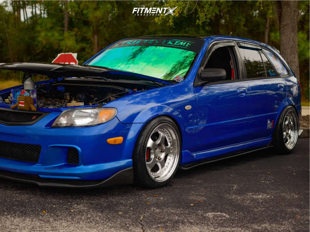 2003 Mazda Protege5 Base with 17x8.5 ESR Sr06 and Federal 215x40 on  Coilovers | 2110087 | Fitment Industries