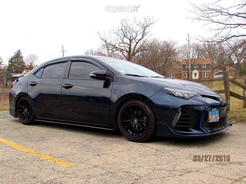 2018 Toyota Corolla SE with 18x8.5 Enkei T6s and Goodyear 225x40 on  Coilovers | 734884 | Fitment Industries