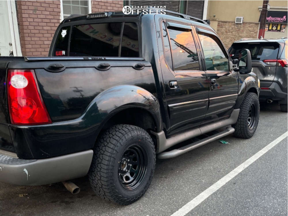 2003 Ford Explorer Sport Trac with 16x8 -6 Vision D Window and 255/70R16  Falken Wildpeak AT3W and Leveling Kit | Custom Offsets