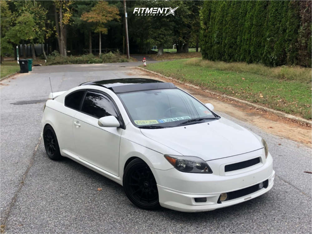 2007 Scion TC Base with 18x8.5 JNC Jnc033 and Vercelli 225x40 on Coilovers  | 832516 | Fitment Industries