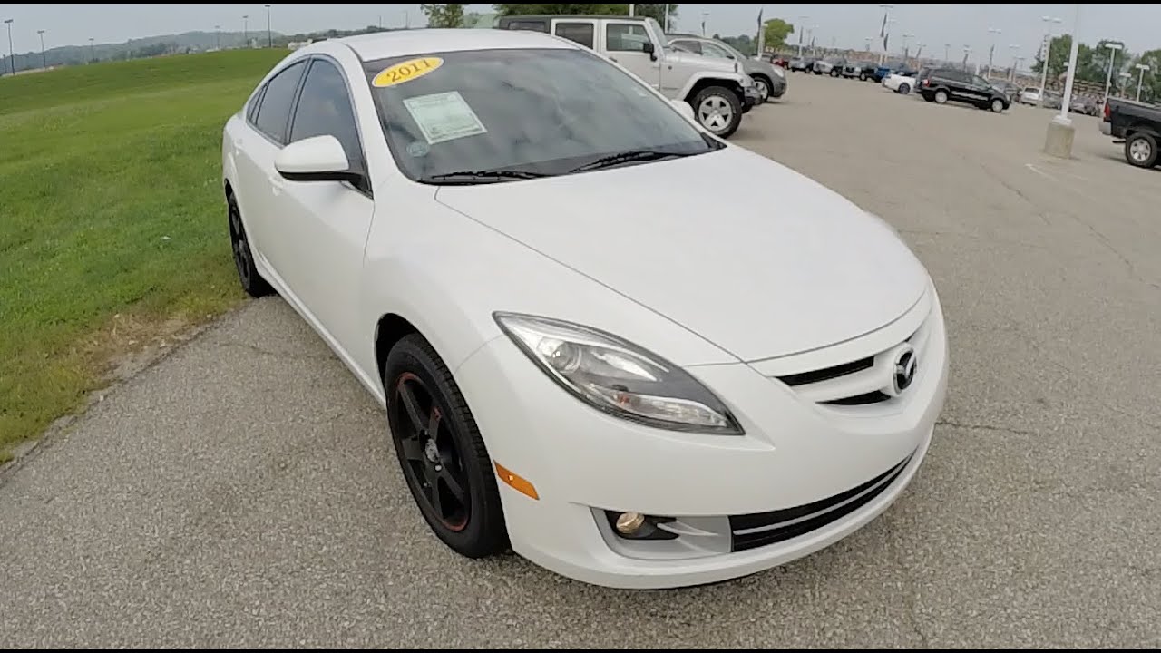 2011 Mazda 6i White | Custom Black Wheels | Great Gas Mileage | P9890 -  YouTube