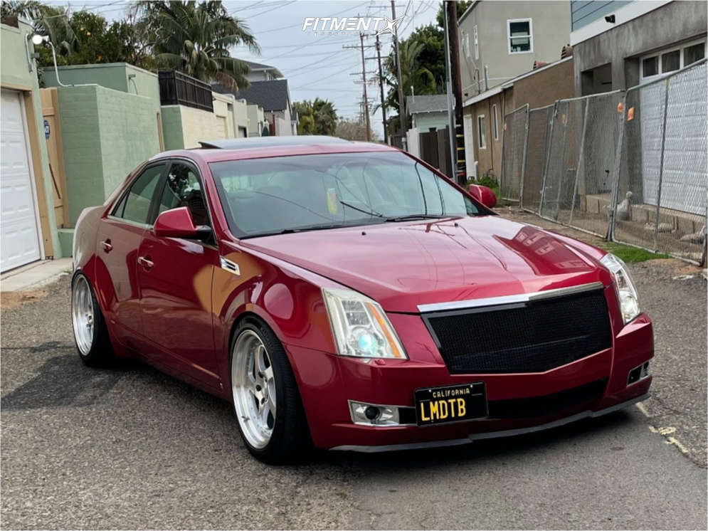 2008 Cadillac CTS 4dr Sedan w/Direct Injection (3.6L 6cyl 6A) with 19x8.5  ESR Sr02 and Kumho 225x45 on Coilovers | 1547331 | Fitment Industries