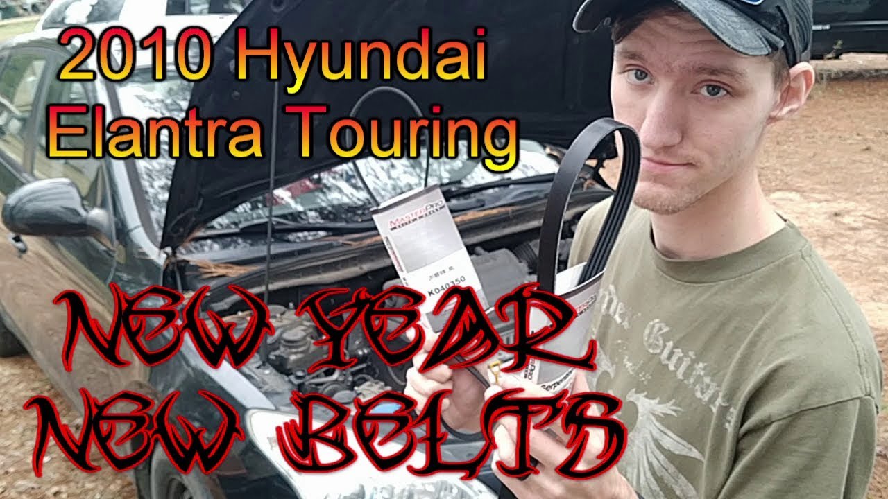 2010 Hyundai Elantra Touring | Replacing V Belts - YouTube