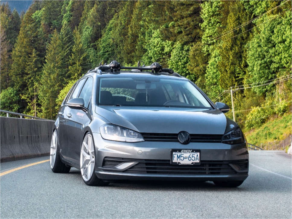 2018 Volkswagen Golf SportWagen with 19x8.5 45 Rotiform Flg and 225/35R19  Firestone Firehawk Indy 500 and Coilovers | Custom Offsets