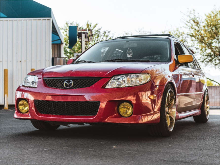 2002 Mazda Protege5 with 17x8 35 XXR 555 and 205/45R17 Barum 5hm and  Coilovers | Custom Offsets