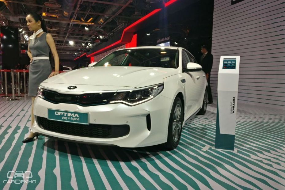 Kia Optima Plug-in Hybrid Showcased At Auto Expo 2018