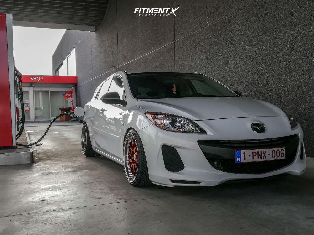 2012 Mazda 3 i with 18x9.5 BBS Lm and Continental 215x25 on Coilovers |  802419 | Fitment Industries