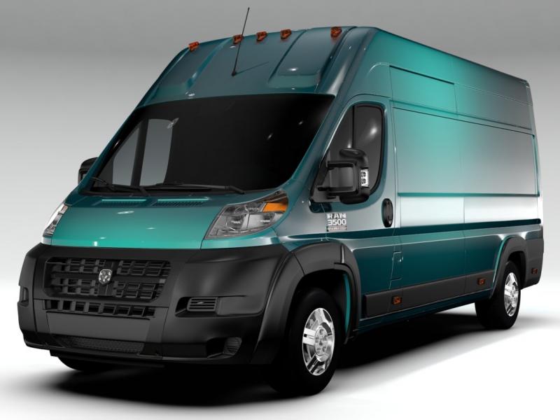 ram promaster cargo 3500 h3 159wb ext 2016 3D Model in Van and Minivan  3DExport